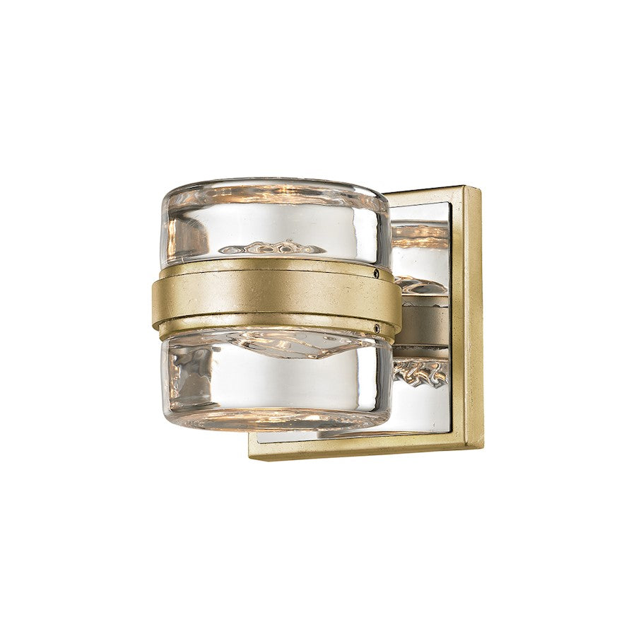 Troy Lighting Splash 1 Light Bath and Vanity, Silver Leaf/Clear - B5691-SL