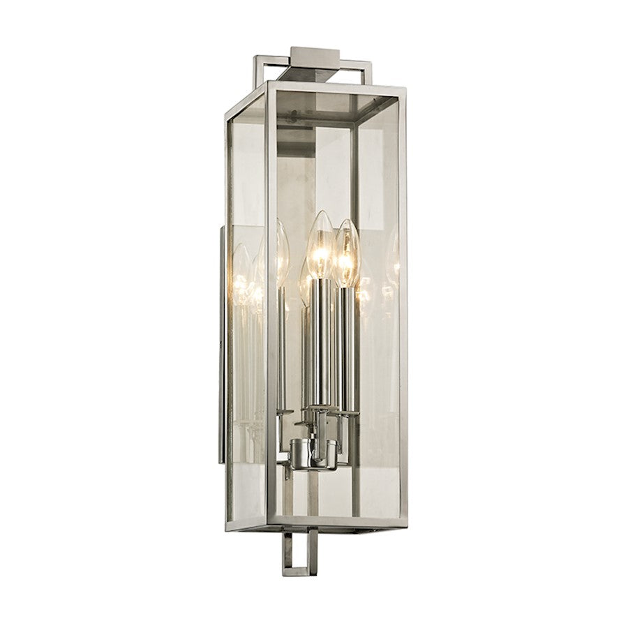 Troy Lighting Beckham 3Lt Outdoor Wall Sconce, Stainless Steel - B6532-SS