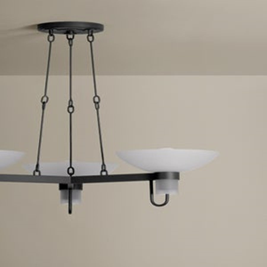 Troy Lighting Arturo 3Lt Chandelier, Textured Bronze/Etched Matte