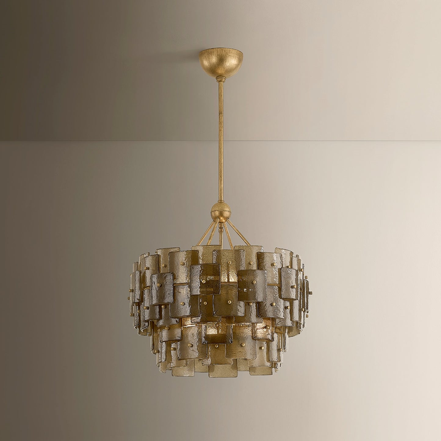 Troy Lighting Jacik 6Lt Chandelier, Patina Gold Leaf/BRONZE, CANDY