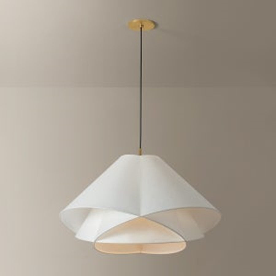 Troy Lighting Edna 1Lt 35" Pendant, Vintage Gold Leaf/Handmade Paper