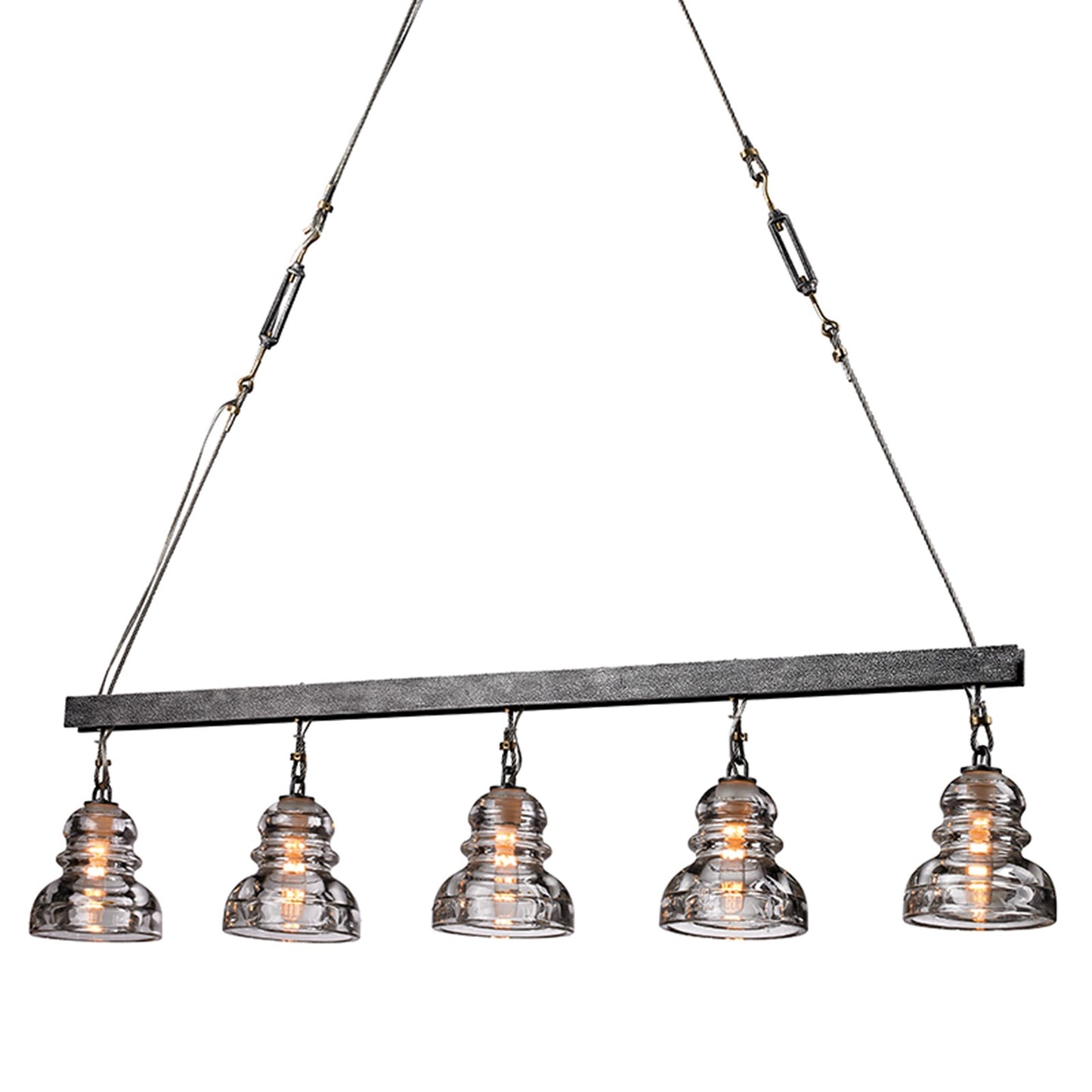 Troy Lighting Menlo Park 5 Light 5.75" Linear, Old Silver - F3138-OS
