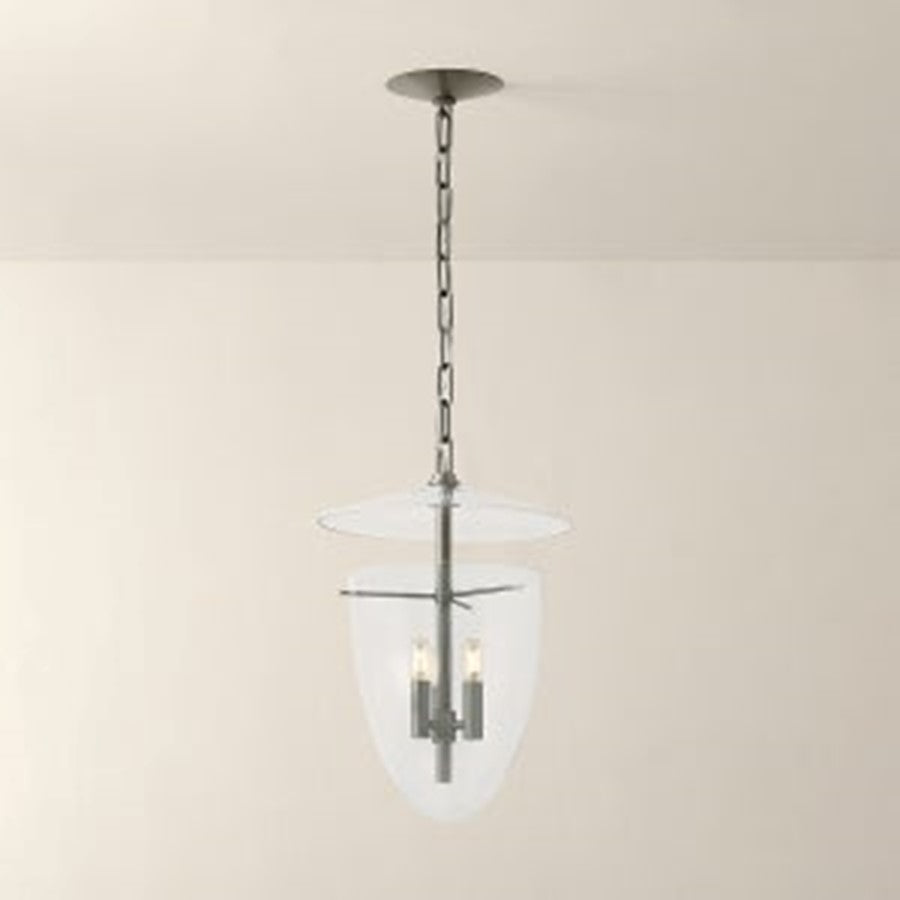 Troy Lighting Tully 3Lt Lantern, Vintage Pewter/Clear