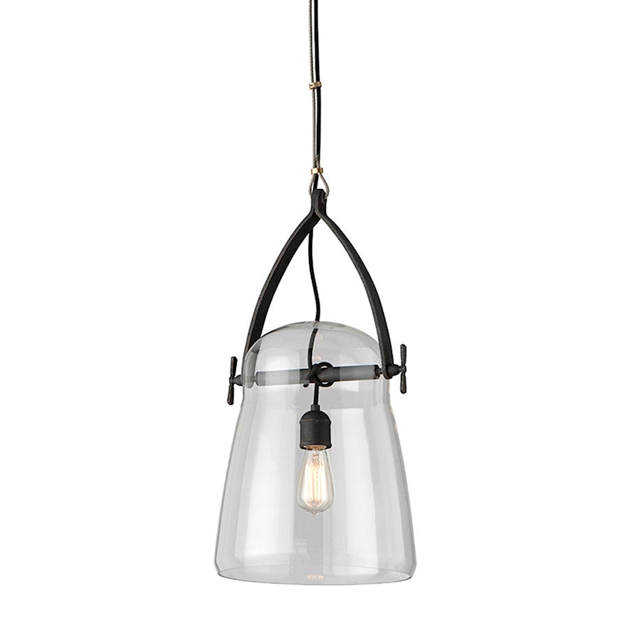 1 Light Medium Pendant, French Iron