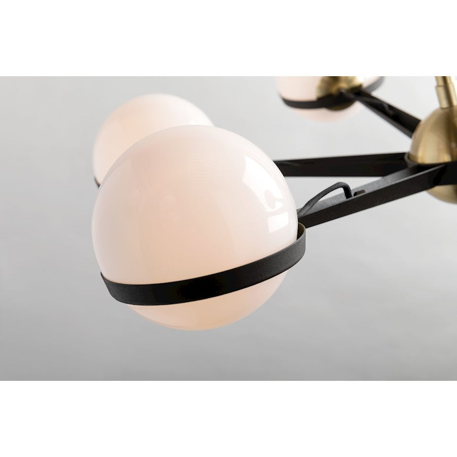 Troy Lighting Ace 4 Light Island Pendant, Textured Bronze/Brushed Brass