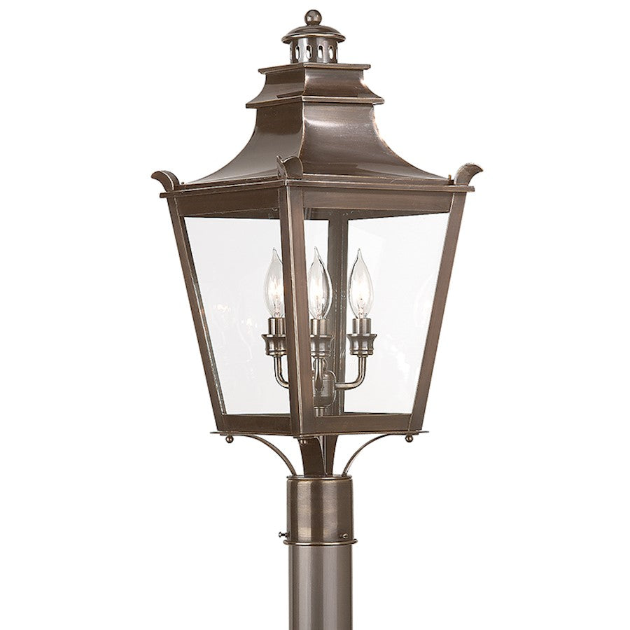 Troy Lighting Dorchester 3Lt Post, English Bronze - P9496-BRZ