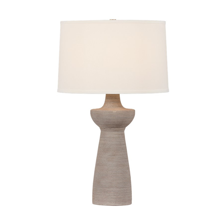 Troy Lighting Osgood 1Lt Table Lamp, Brass/Off White Linen - PTL1329-PBR-CKS