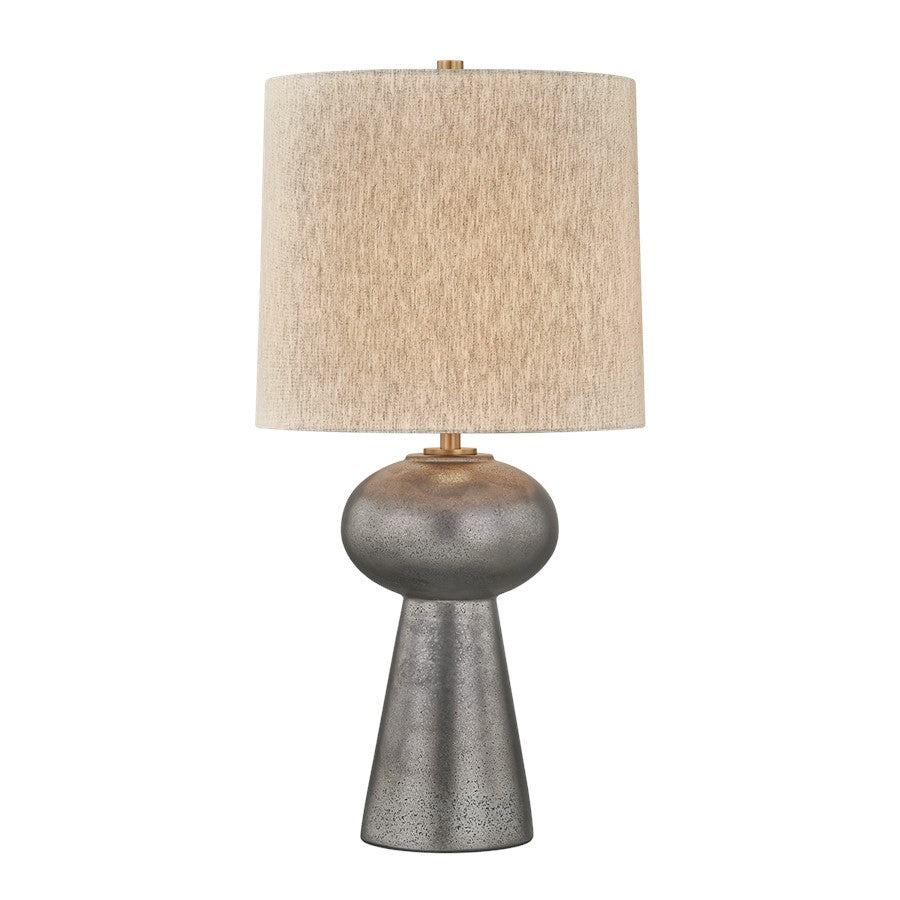 Troy Lighting McAlpine 1Lt Table Lamp, Brass/Natural Linen - PTL3028-PBR-CTZ