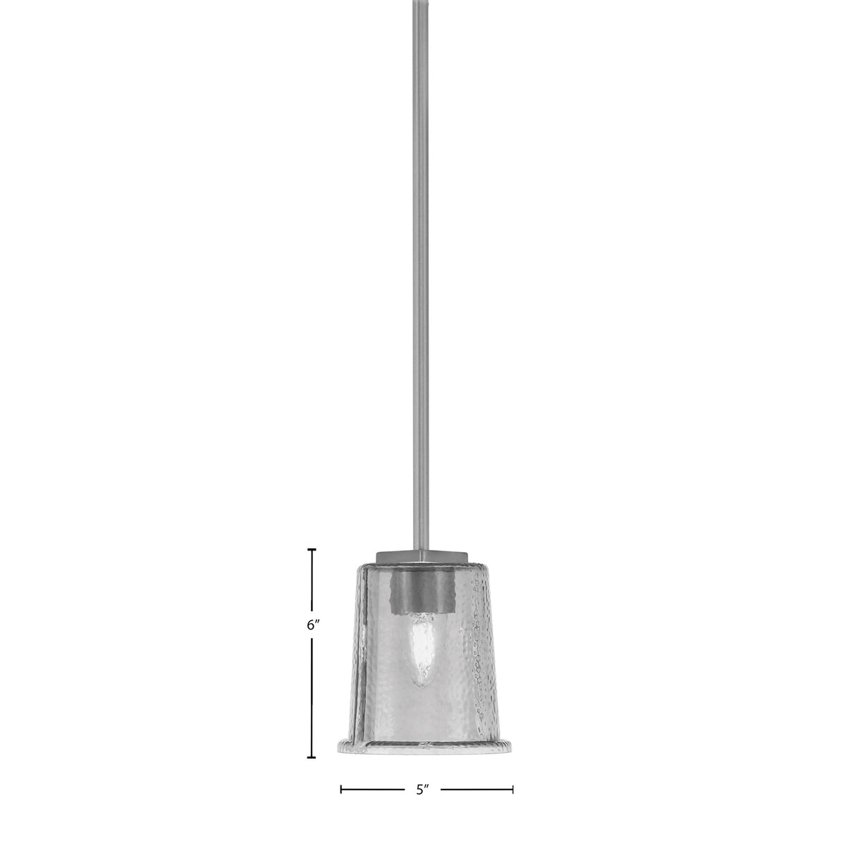 Toltec Franklin 5in 1-Light Mini Pendant | Modern Graphite and Smoke Bubble Glass | Kitchen Island & Dining Nook | 5 x 6 in | Model 1201-GP-5032