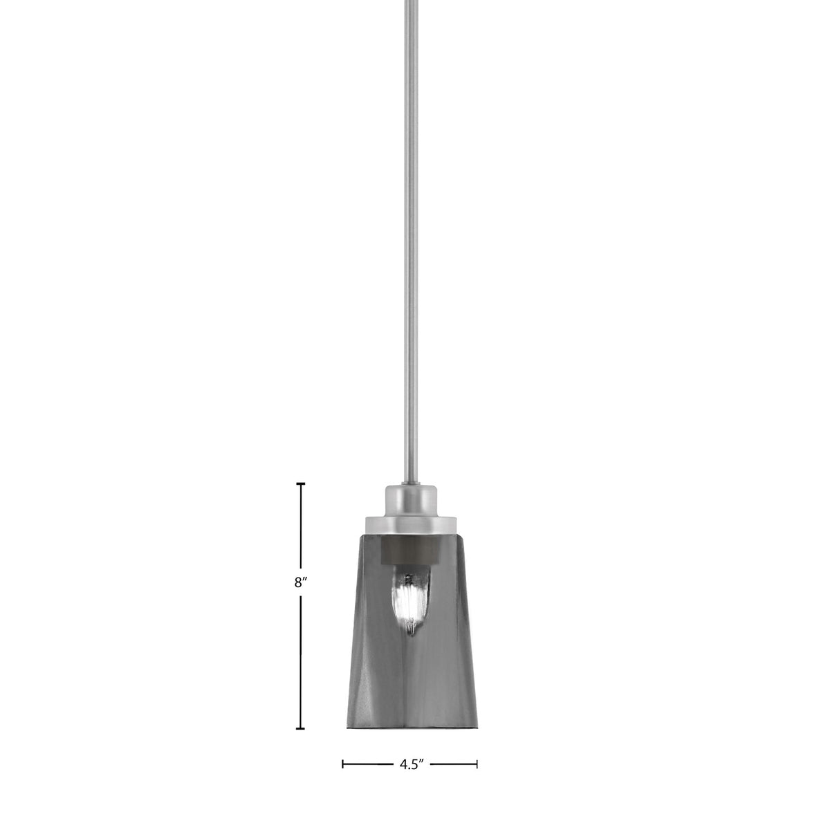 Toltec Odyssey 4in 1-Light Mini Pendant | Transitional Brushed Nickel and Smoke Bubble Glass | Kitchen Island & Dining Room | Model 2601-BN-262