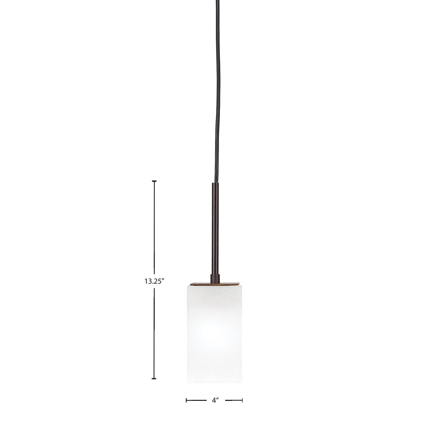 Toltec Apollo 4in 1-Light Mini Pendant | Modern Dark Granite Steel and White Marble Glass | Kitchen Island & Dining Room | 4 x 13.25 in | Model 572-DG-541
