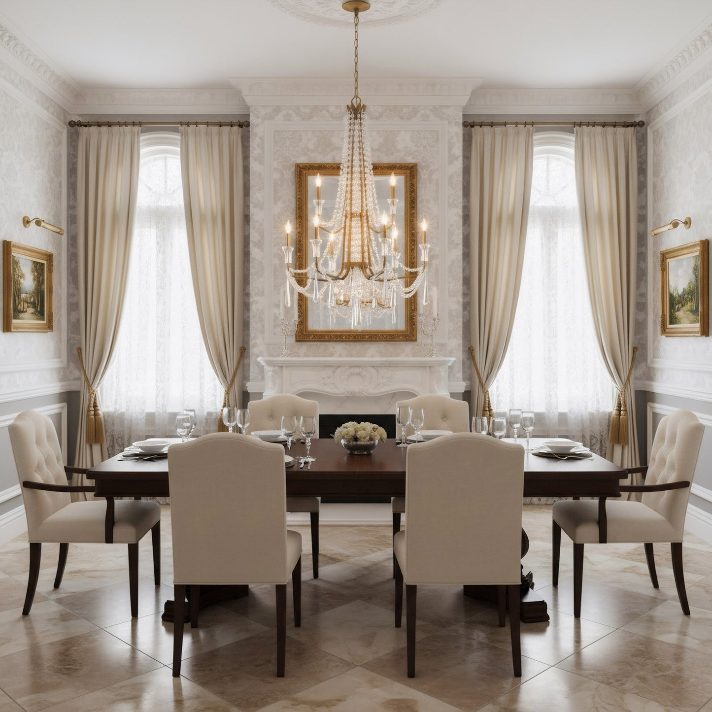 Varaluz Barcelona 9 Light Chandelier, Brass Kisser