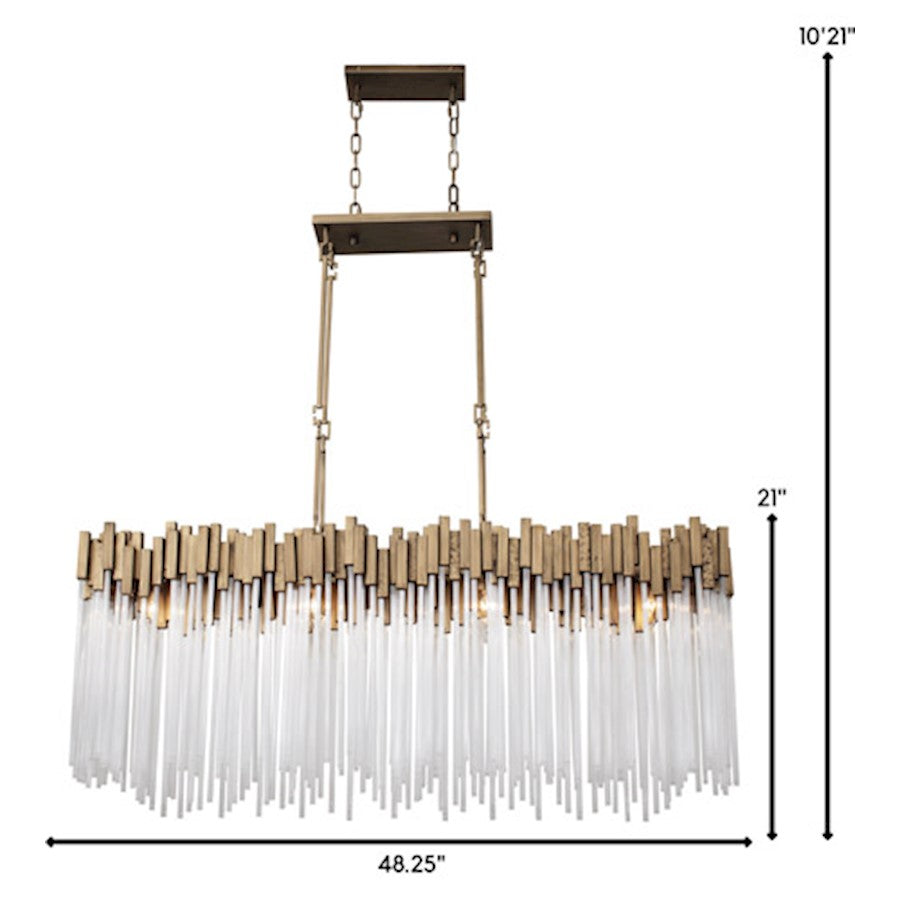 8 Light Linear, Havana Gold