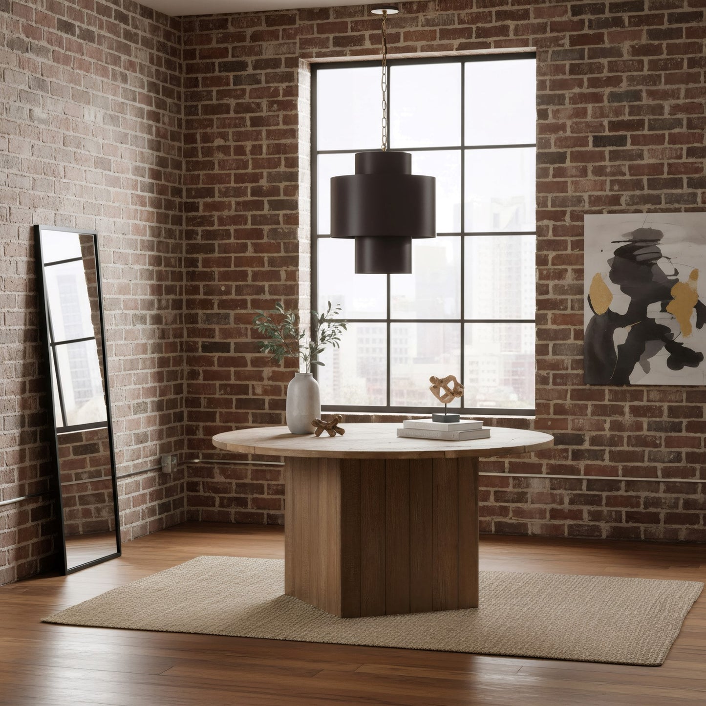 Varaluz Cannery 4Lt Tall Pendant, Dark Bronze/French Gold/Ombre
