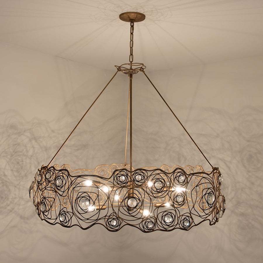 8 Light Chandelier, Havana Gold Ombre
