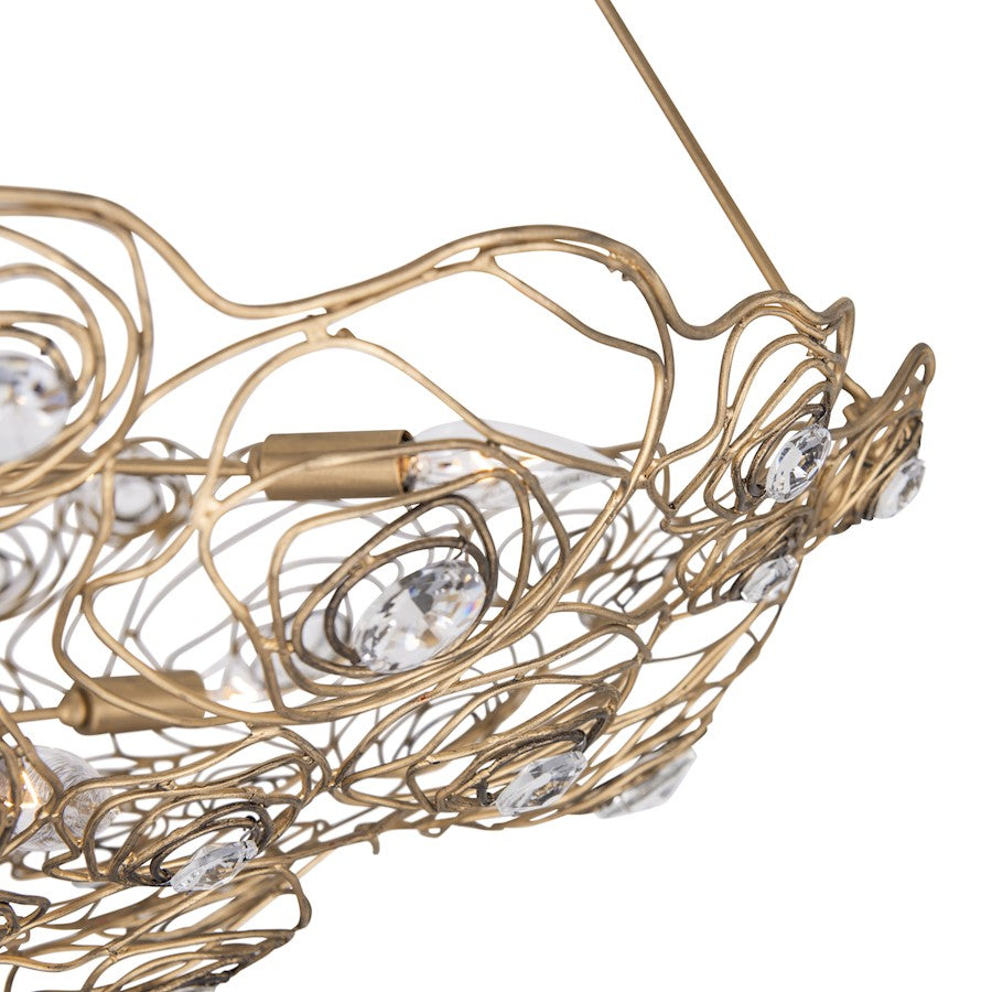 8 Light Inverted Pendant, Havana Gold Ombre