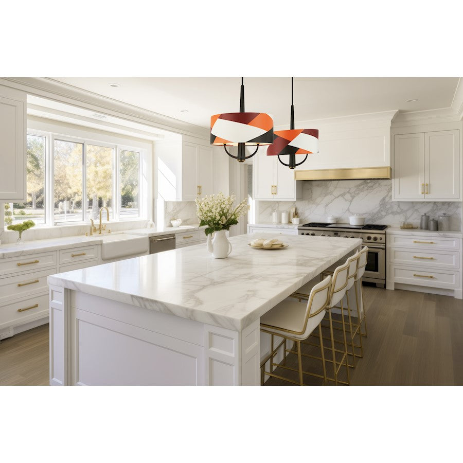 3 Light Pendant, Black