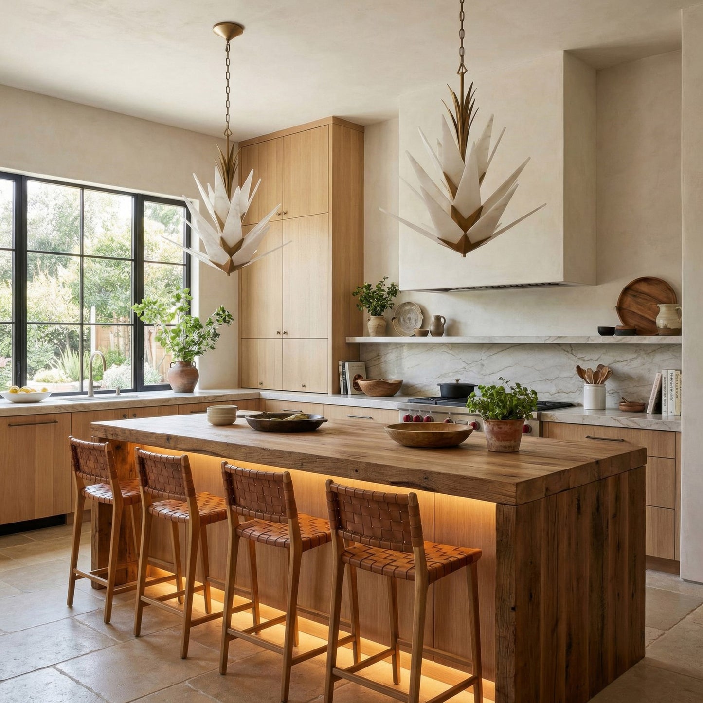 Varaluz Mojave 9 Light Pendant, Havana Gold/White