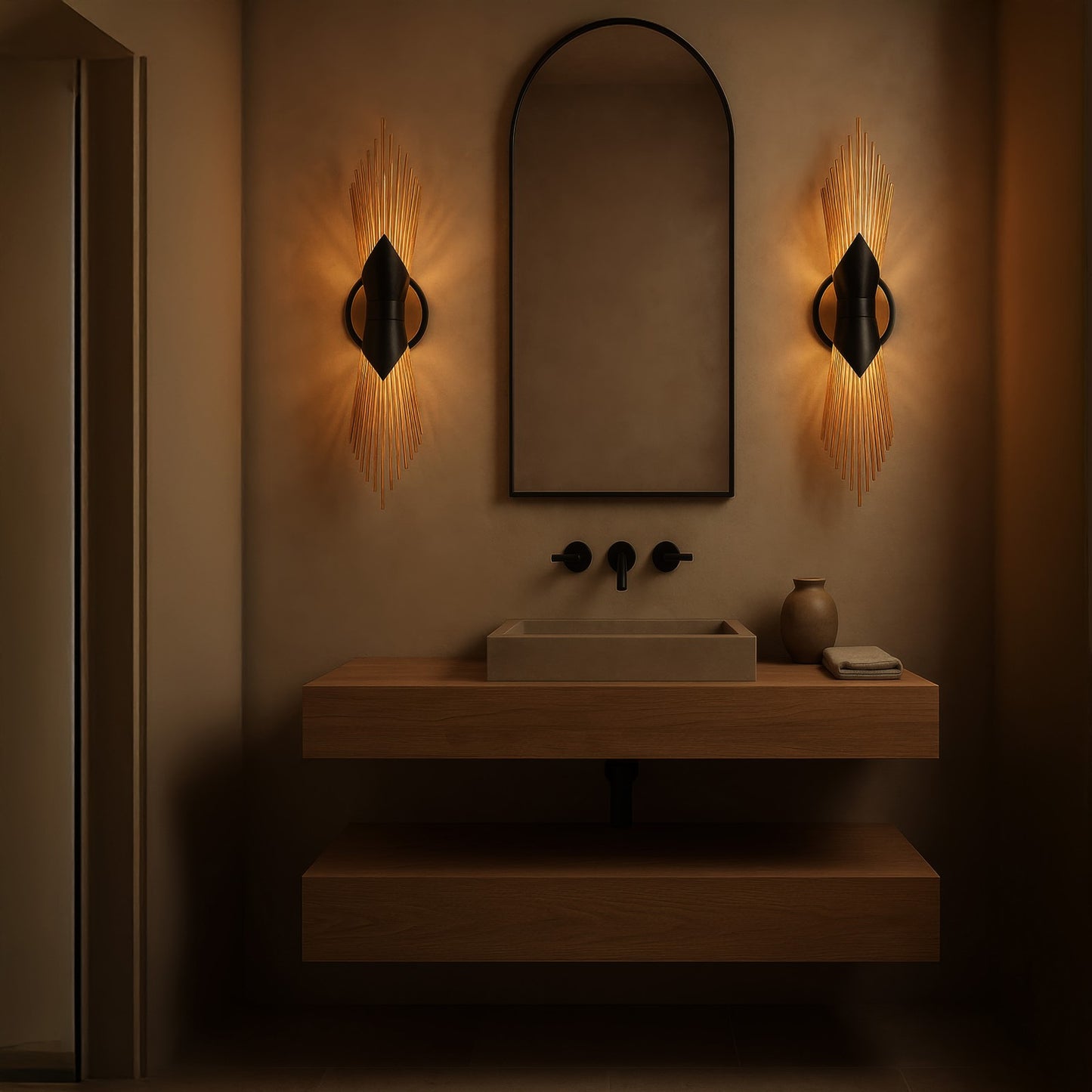 Varaluz Aristocrat 2Lt Wall Sconce, Dark Bronze/French Gold/Gold