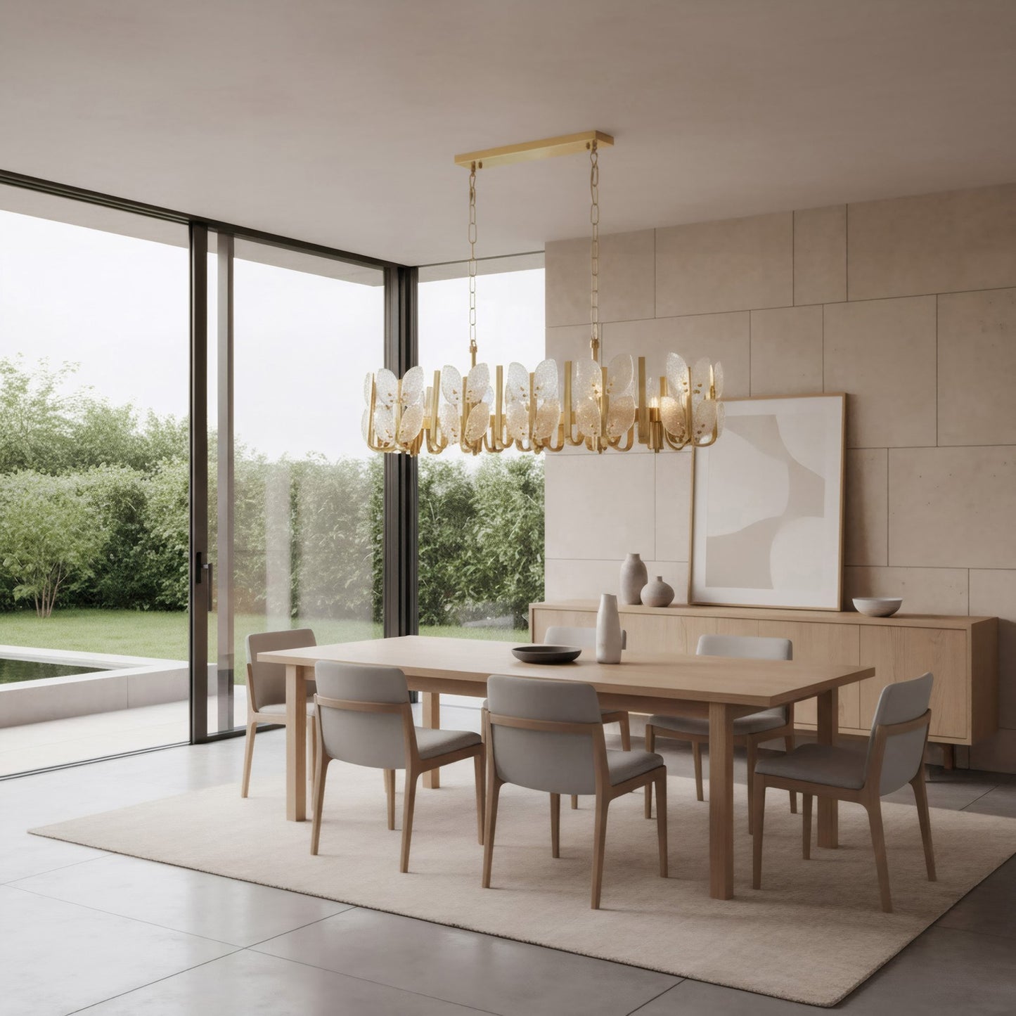 Varaluz Brass Tax 12 Light Chandelier, Satin Brass/Clear