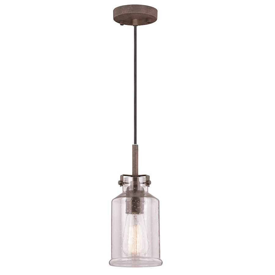 1 Light Mini Pendant, Textured Rustic Bronze