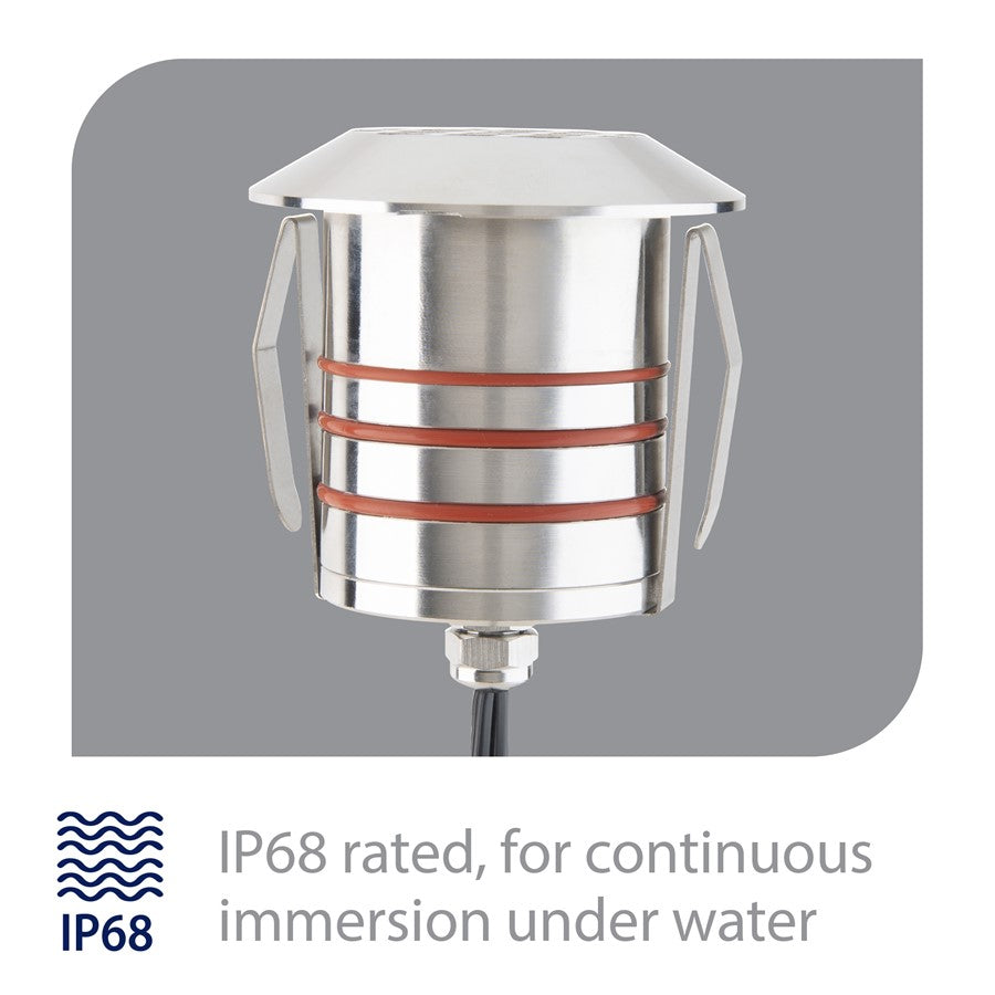 WAC Lighting Colorscaping 1 Light 2121 Path Indicator Light, Steel