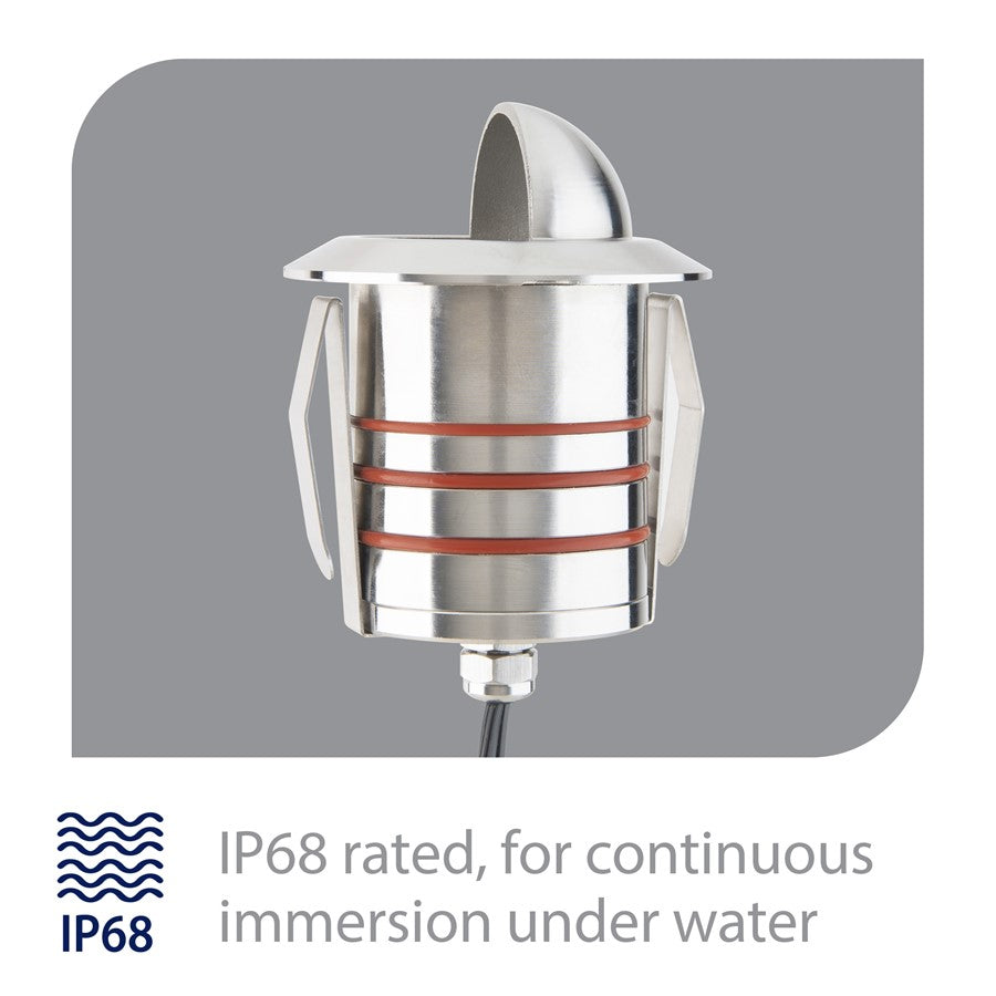 WAC Lighting Colorscaping 1 Light 2131 Path Indicator Light, Steel