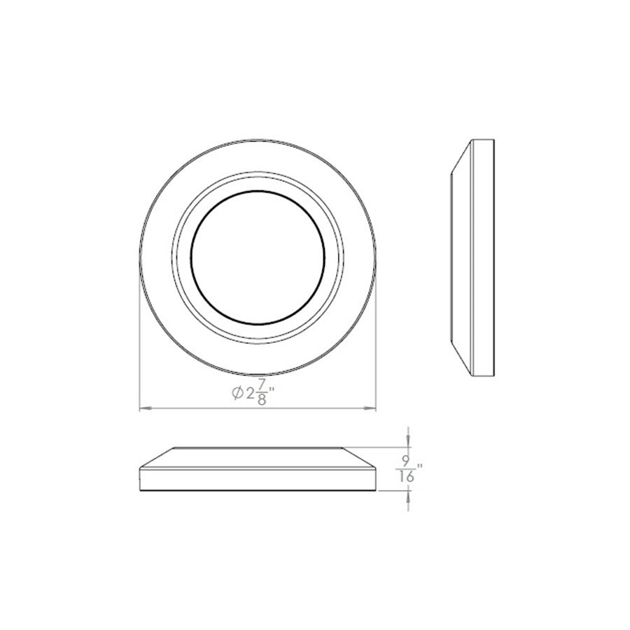 WAC Lighting Surface Mount 521 Path Indicator Light, 3000K, Steel