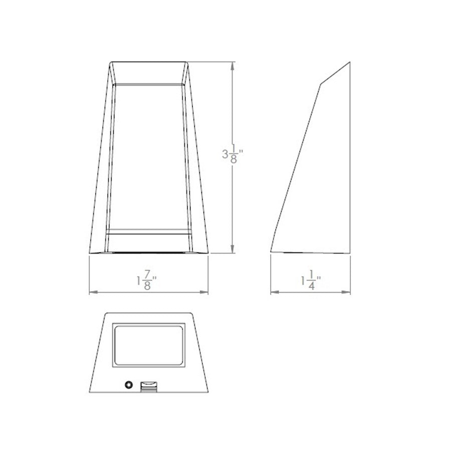 WAC Lighting 1 Light Deck/Patio Light, 3000K, Bronze on Brass/Frost