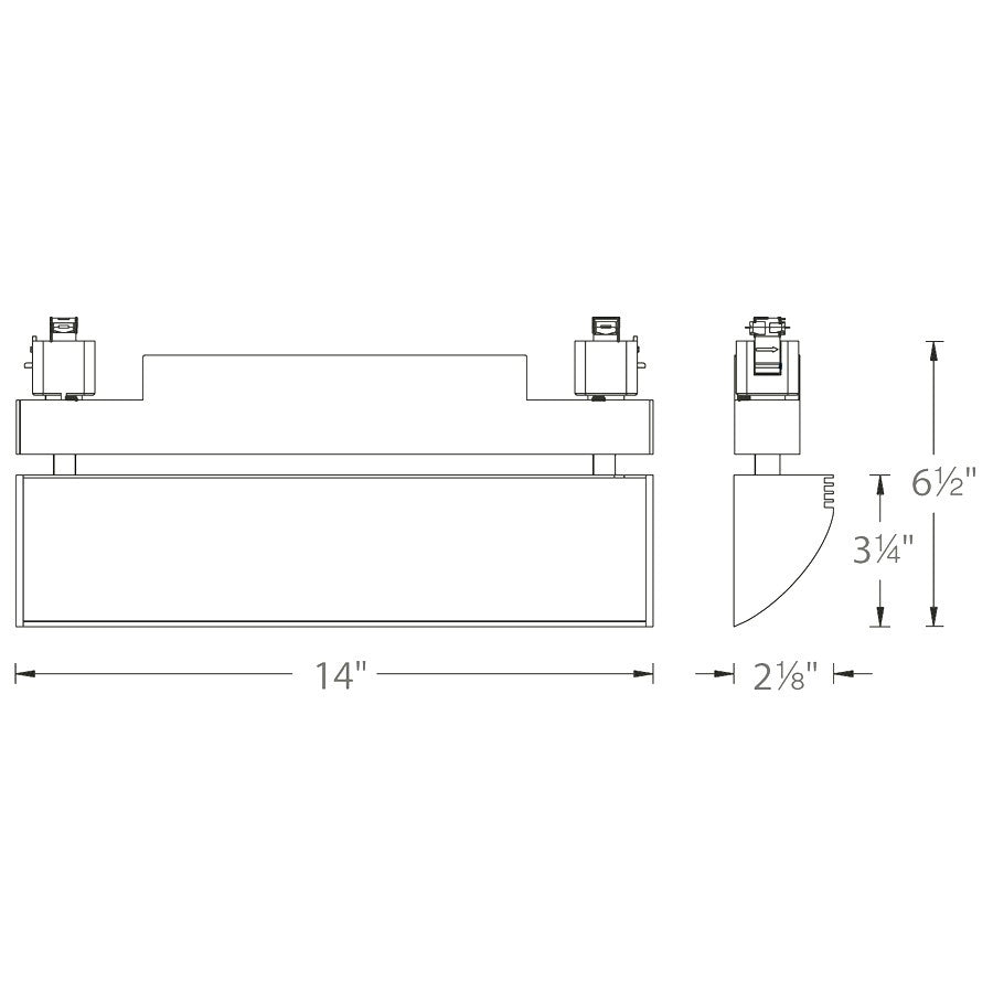 WAC Lighting LED Wall Washer Track Head for J Track Configurations
