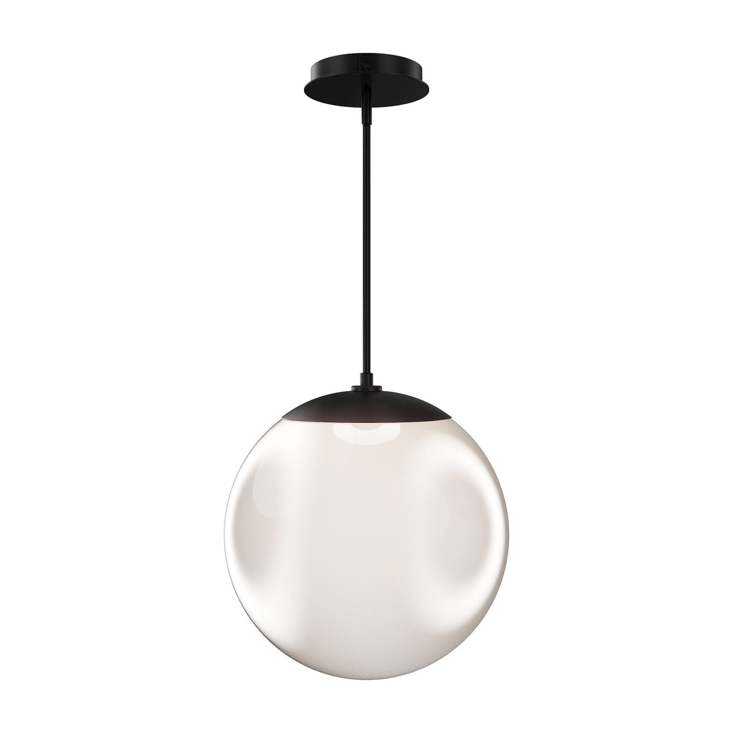 WAC dweLED Honeymooner 1 Light 14" Pendant, Black/Opaline