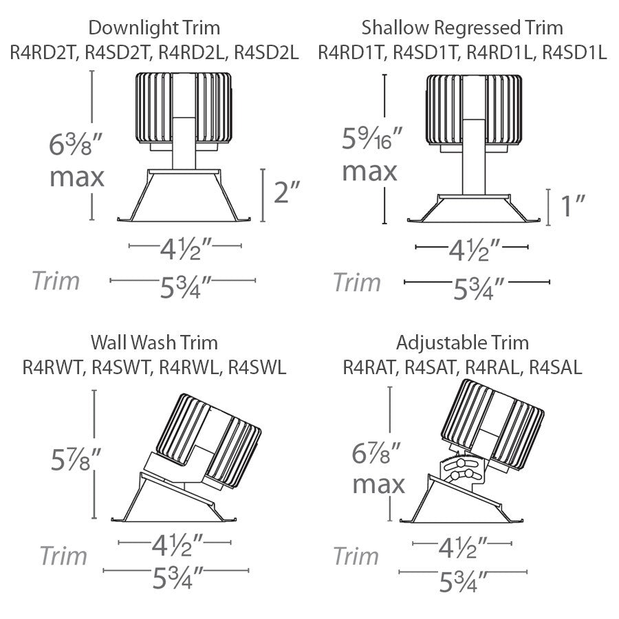 WAC Volta LED Round Regressed Flood Beam Trim