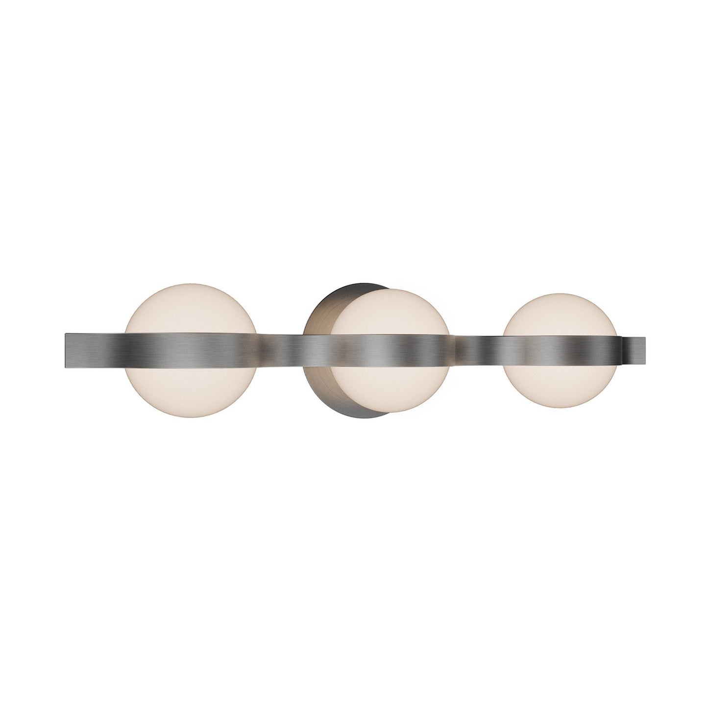 WAC Lighting Ellaria 25in 3-Light Bathroom Vanity Light | Brushed Nickel and Opal Glass | Bathroom Vanity | 25 x 6.75 in | Model WS104625-TWA-BN