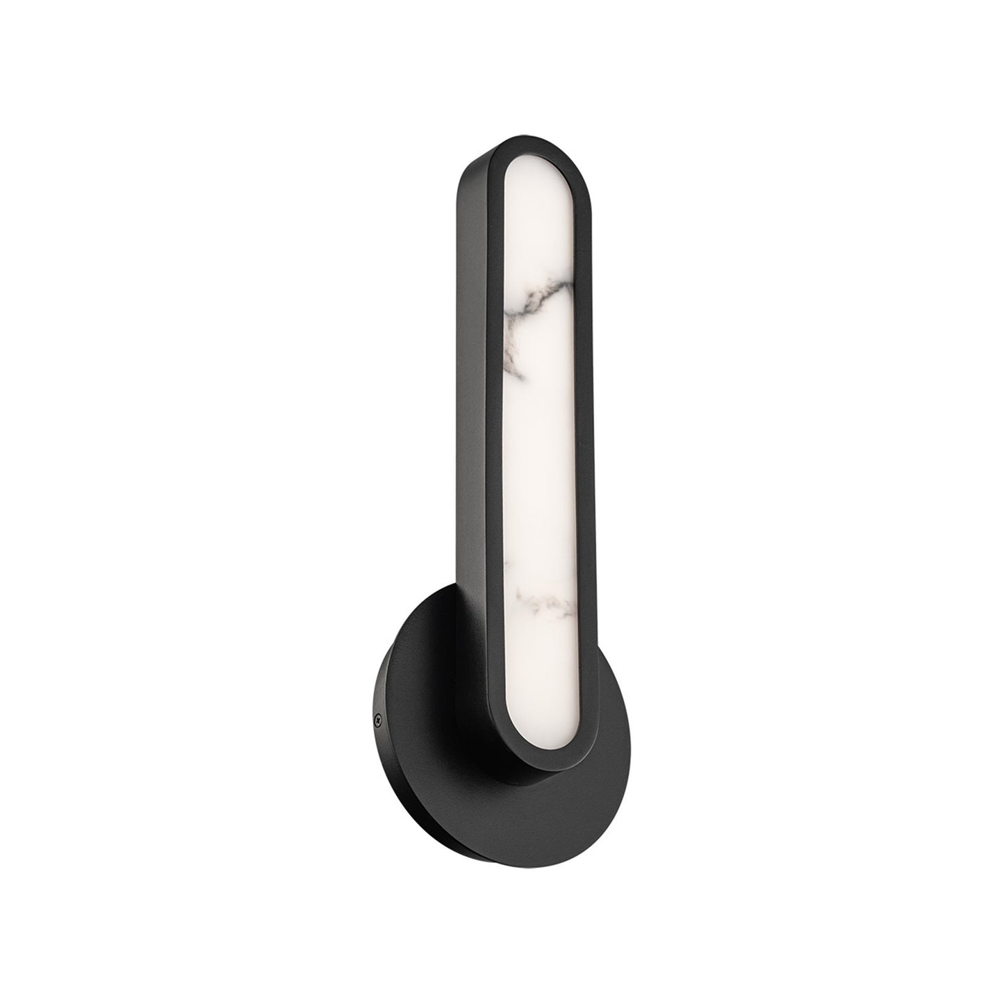 WAC dweLED Serena 1 Light Wall Sconce, Black/Alabaster