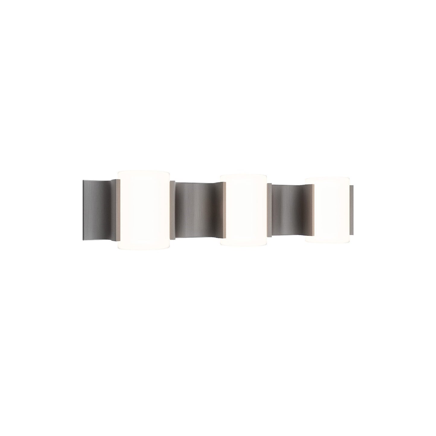 WAC dweLED Circle Line 3Lt Bath Vanity & Wall Light, Nk/Frosted