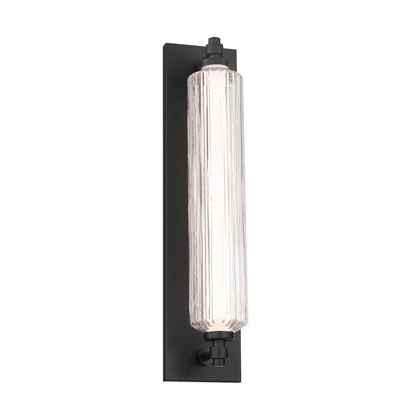 WAC dweLED Portos 1 Light 25" Outdoor Wall Light, Black/Clear