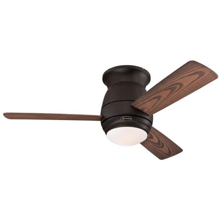 Westinghouse Halley 44in 2-Light Ceiling Fan | Black-Bronze and Dark Cherry ABS Blades | Covered Patio & Indoor | 44 x 44 x 13 in | Model 74004B00