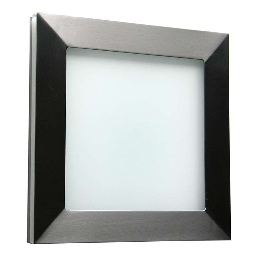 WPT Design Basic Pared 7in 1-Light Wall Sconce | Brushed Stainless Steel and White Glass | Hallway & Bedroom Accent | Model BASICPARED-BS-STD