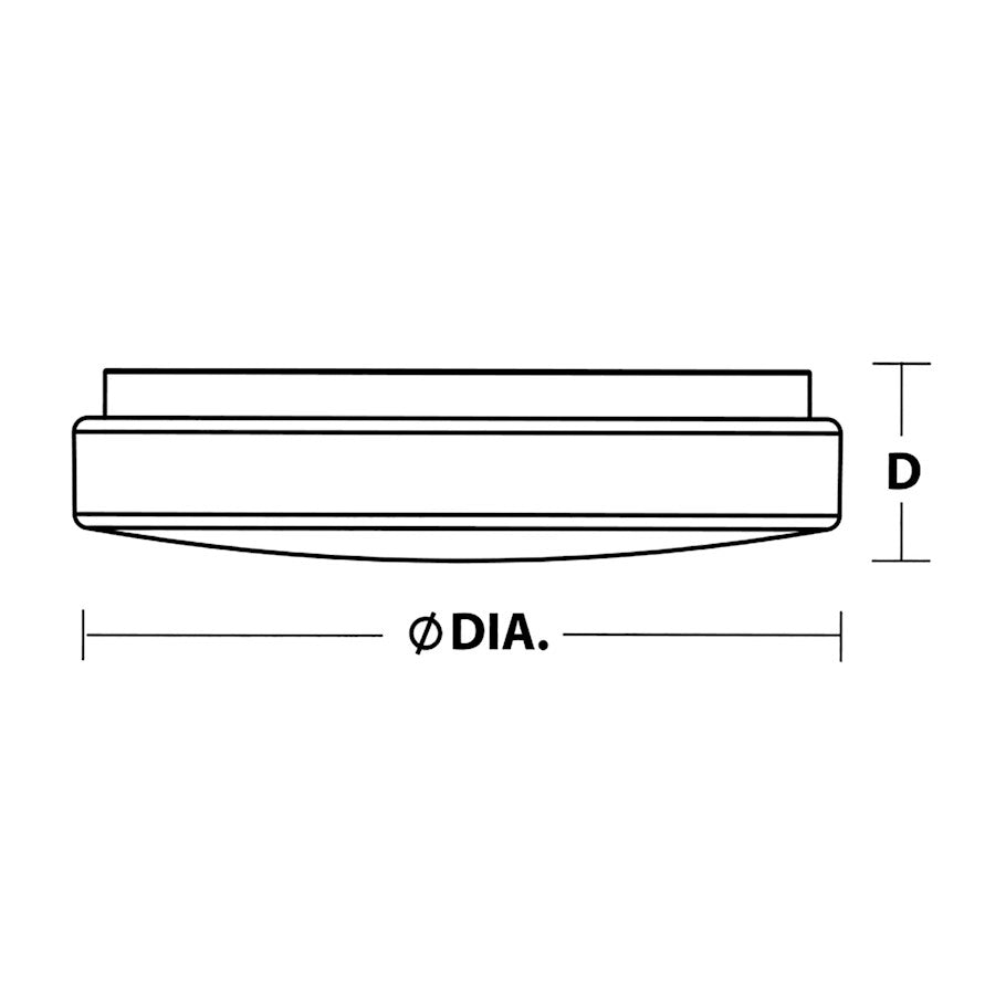 AFX Lighting Cirrus 1 Light 19" Flushmount, White/White