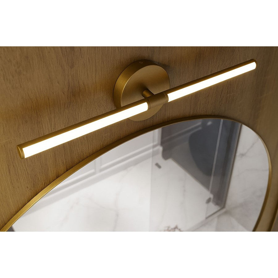 AFX Lighting Chicago 1Lt 24" LED Vanity Light, Brass/White