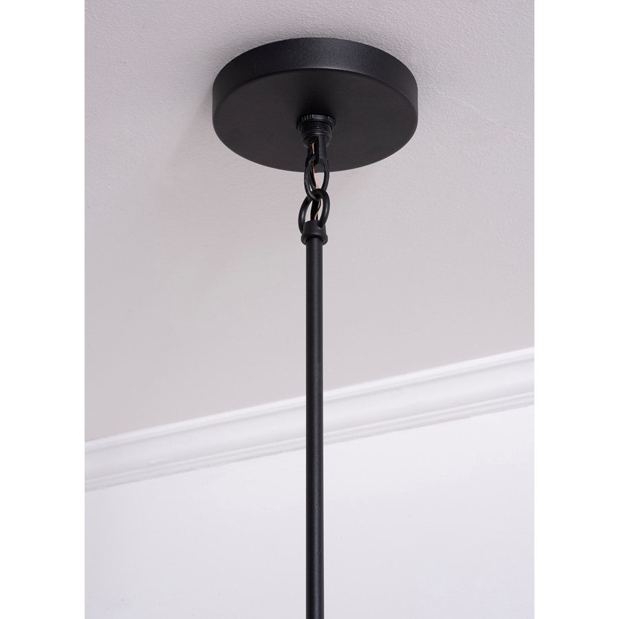 5 Light 30" Pendant, Black