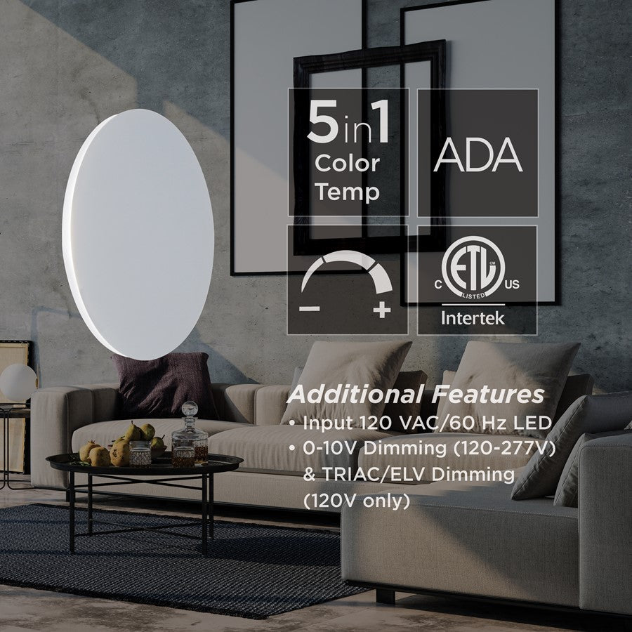 AFX Lighting Eclipse 1 Light 9" Wall Sconce, White/White