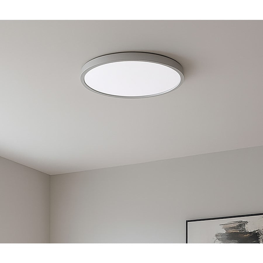 AFX Lighting Edge Round 16" LED 1Lt Flush/25W, White/White