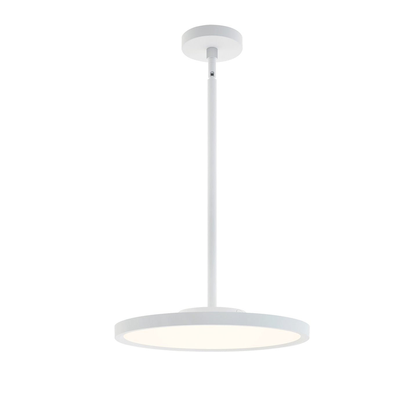 AFX Lighting Edge Round Large 1 Light 16" Pendant, White/White