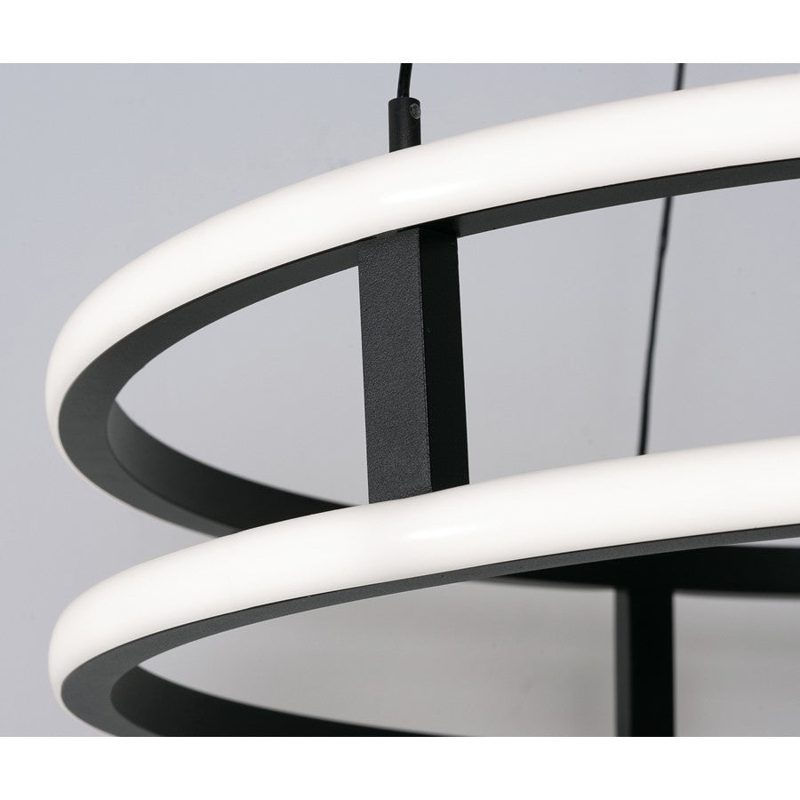 AFX Lighting Gemini 2LT 32'' LED Pendant, Black/White