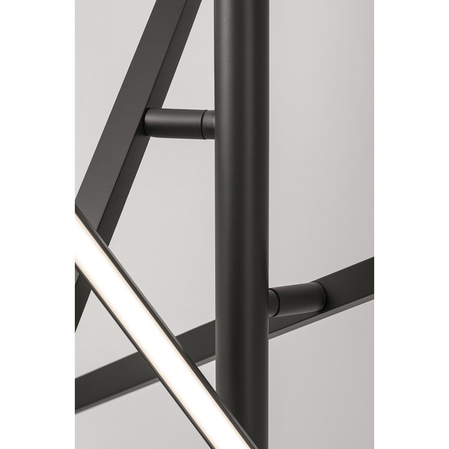 AFX Lighting Knoll 3 Light 36" Pendant, Black/White