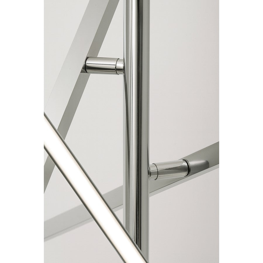 AFX Lighting Knoll 3 Light 48" Pendant, Polished Chrome/White