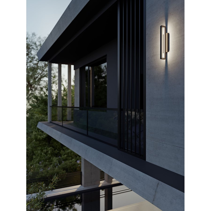 AFX Lighting Liam 2LT 18'' LED Outdoor Sconce, Nickel/White