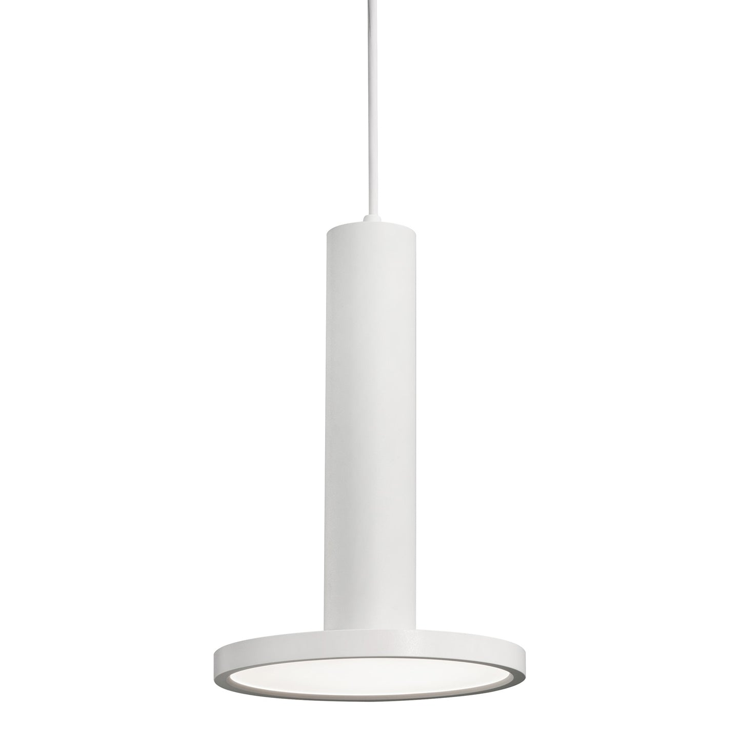 AFX Lighting Luna 1 Light 7.88" Pendant, White/White