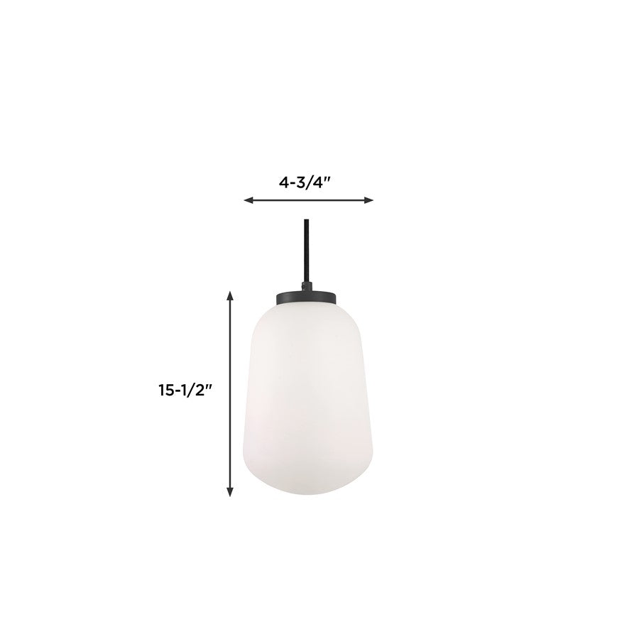 AFX Lighting Olivia 1Lt 7" LED Pendant, Black/White